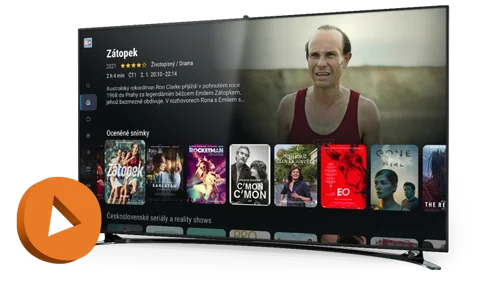 App SledovaniTV de ModernTV en un televisor inteligente